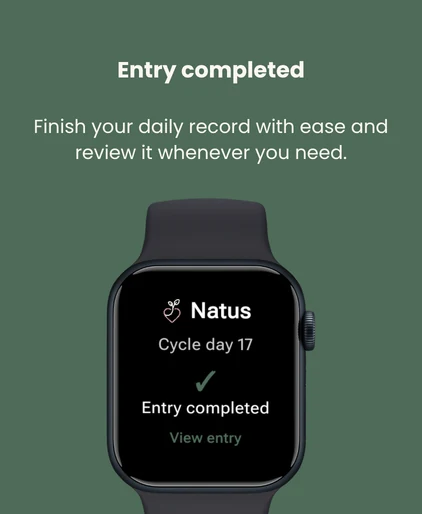 Natus Apple Watch screen in English